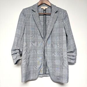 Philosophy Black White Plaid Gingham Loose Fit Blazer Suit Jacket Academia‎